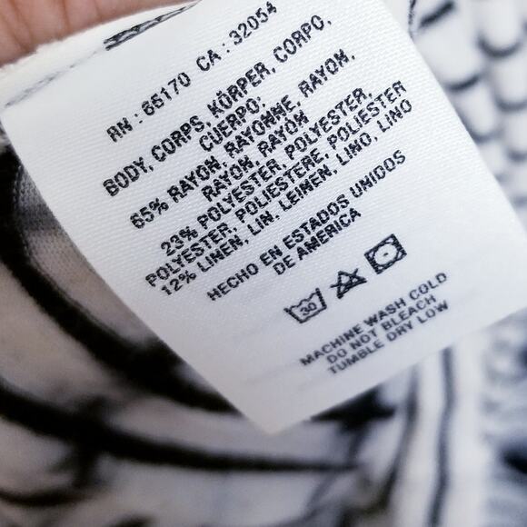 ANTHROPOLOGIE SLOANE ROUGE Stripes Tie-Dye Tunic Linen Blend - Size M - Picture 8 of 8